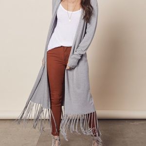 Fringe long sweater